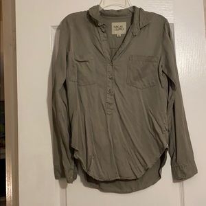 Sage Green Button Up Blouse